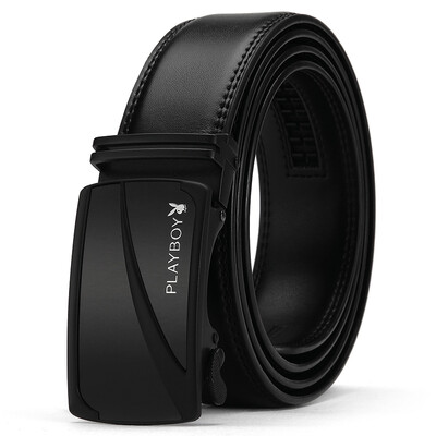 

Playboy men&39s automatic buckle belt men&39s business leather belt tide men&39s belt PDF3632-7B black