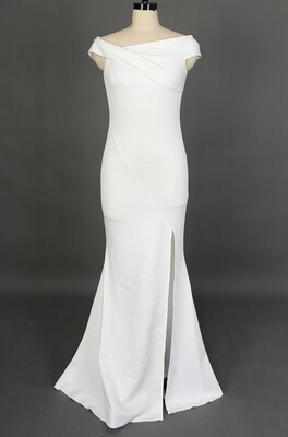 

One-Shoulder Bridal Toast Dress Korean Fashion Long Sexy Fishtail Evening Dress