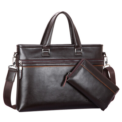 

New Fashion Genuine leather briefcase leather laptop bags for men Leisure shoulder bags business bag free shipping