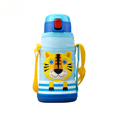 

Five small trucks Five trucks Childrens insulation Men&women students with cup straws Drinking cups Baby portable stainless steel Large capacity 600ml Blue Tiger Mug