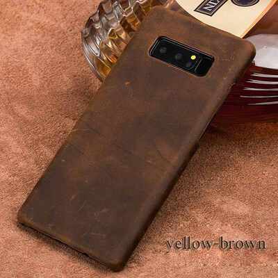 

LANGSIDI натуральный кожаный чехол для Samsung Note 8 Case Vintage Сумасшедшая кожа лошади