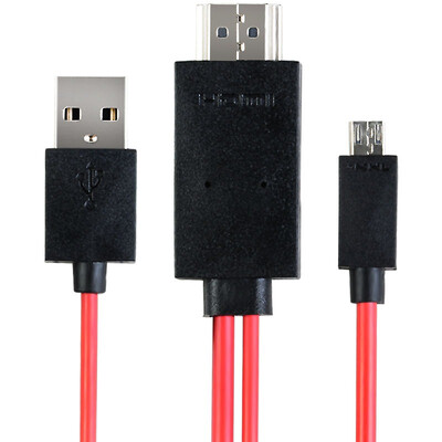 

Ferguson cabos mhl turn hdmi line adapter Andrews phone micro usb connected TV high-definition line car adapter cable MHL Samsung dedicated 2 meters