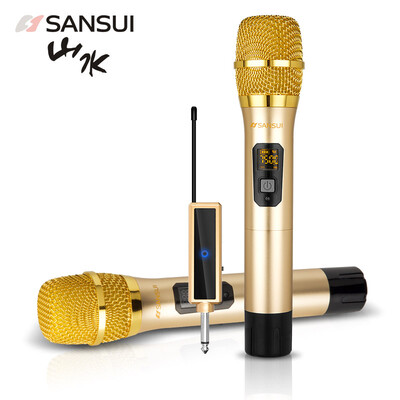 

Пейзаж (sansui) M16 семейный ktv U беспроводной микрофонный микрофон один для двух караоке-микрофонов один для двух беспроводных микрофонных усилителей MIC рот посвященный
