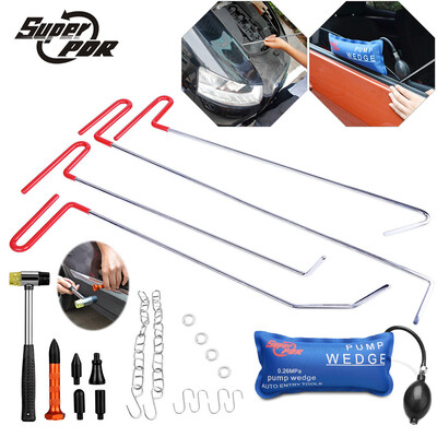 

PDR Hooks Tools kit Paintless Dent Repair Tools Dent Removal Tool Set Car Crowbar Pump Wedge rubber hammer tap down pen tools