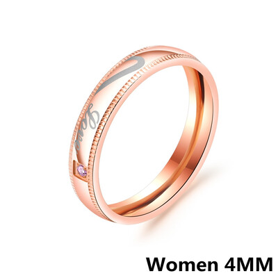 

Simple Style 316l Stainless Steel Finger Rings For Men Vintage Fashion Jewelry Love Heart Couple Rings OR625