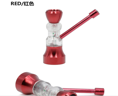 

Qian Xu lights pipe Jamaica weed tobacco pipe gift detector weed grinder bacon hookah length 64MM colored aluminum pagoda pipe