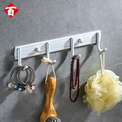 

Hundred words free punching space aluminum hook coat hook bathroom bathroom wall hook 5 hook