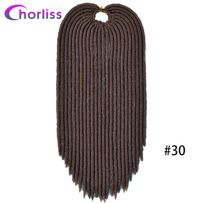 

Chorliss 18inch Dreadlocks Synthetic Hair Extensions Crochet Braids Soft Locs Braiding Hair Pure Color 100g 24strandspack 1pc