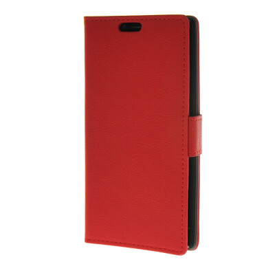 

MOONCASE Simple Leather Flip Wallet Case Card Slot Stand Back Cover for LG G4 Red