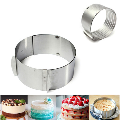 

Retractable Stainless Steel Circle Mousse Ring Adjustable Cake Pan Size Mold Home Baking Tool