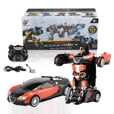 

JIAQI TROOPERS TT656 Transforming Remote Control Car-Robot Orange