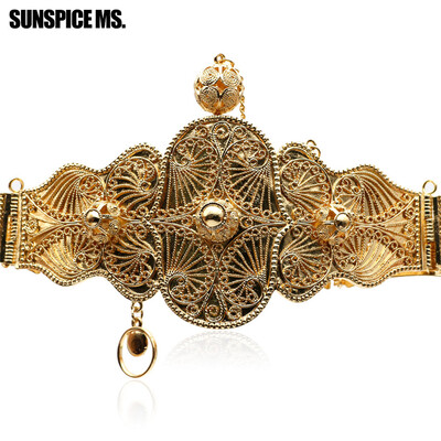 

Elegent Ethnic Carving Metal Ball Waist Chain Belt Gold-Color Adjust Length Royal Belly Chain Bijoux Turkish Indian Body Jewelry