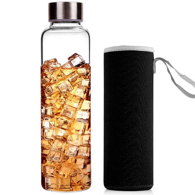 

Jingdong supermarket Jiahong orange cloth sets of 550ml fashion glass bottle transparent