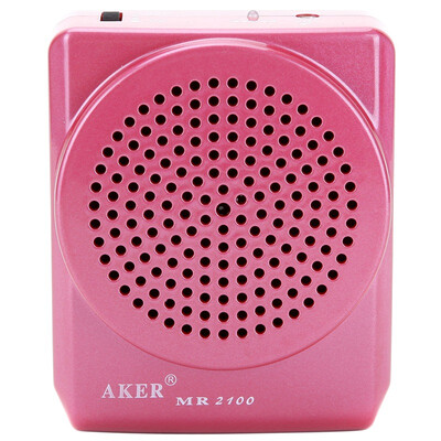 

Love AKER MR2100 small bee loudspeaker portable waist hanging lithium call speaker teacher dedicated sound red