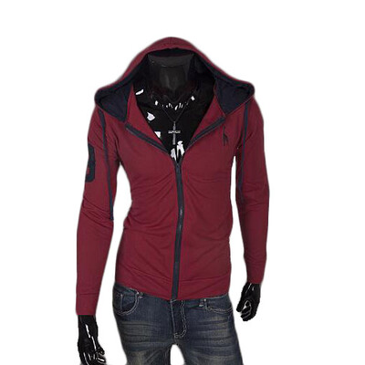 

Zogaa New Men's Hoodie Matchhing Color Embroidery