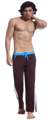

Mooncolour Mens Low Rise Mesh Long Sports Pants Front Tie Rope with Pockets Style