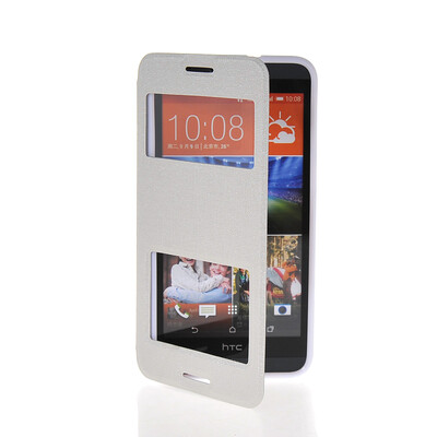 

MOONCASE Window View Design Slim Leather Side Flip Bracket Back Case Cover for HTC Desire 820