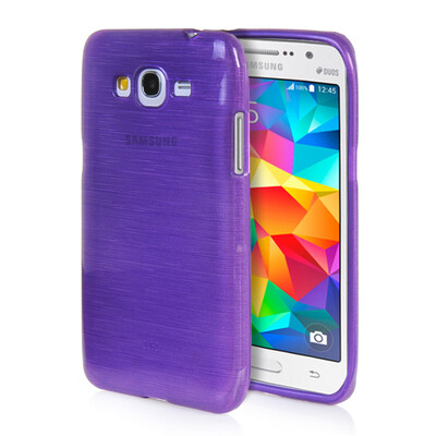 

MOONCASE Soft Flexible Silicone Gel TPU Skin Shell Back ЧЕХОЛ ДЛЯ Samsung Galaxy Grand Prime G530H Purple