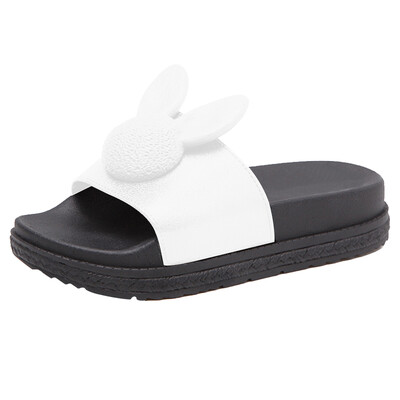 

Yuhuaze couple home sandals&slippers cute rabbit muffin bottom non-slip bathroom slippers home shoes outdoor shoes beach shoes black 37 yards