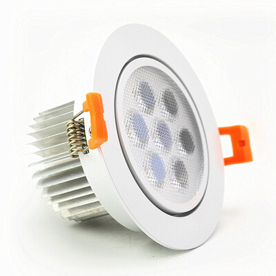 

LED Downlights LED Recessed ceiling light Dimmbale 7W White Light high power LED chip LED spotlight 220V dimmer LED lamp