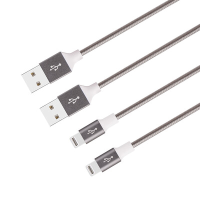 

iPhone Charger Cable, 2 Pack (3.3FT + 6.6FT) 8-контактная нейлоновая плетеная синхронизация и зарядный шнур для iPhone, iPad, iPod