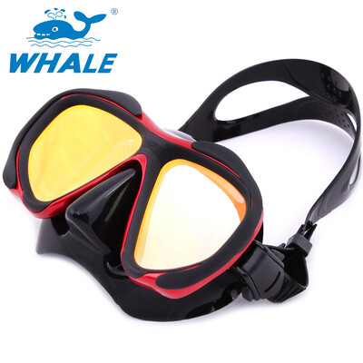 

Whale Brand Professional Зеркальная акваланговая маска для подводного плавания с закаленным зеркальным стеклом для стекла 5-цветное стекло MMK-2600