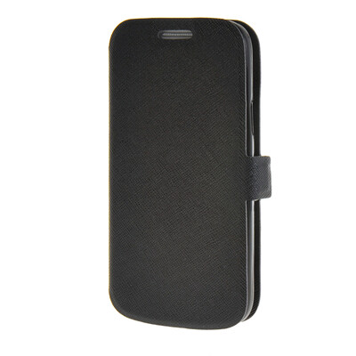 

MOONCASE Slim Leather Side Flip Bracket чехол для Samsung Galaxy S4 Mini i9190 Black