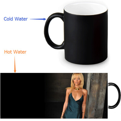 

Rihanna 350ml12oz Heat Reveal Mug Color Change Coffee Cup Sensitive Morphing Mugs Magic Mug Milk Tea Cups