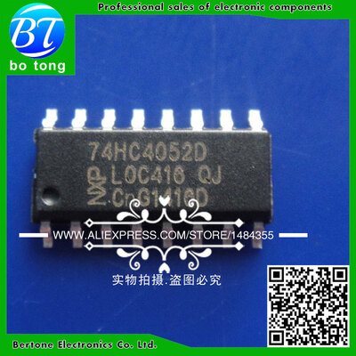 

Free shipping 100pcs SMD logic ics 74HC4052 74HC4052D SN74HC4052DR SOP-16