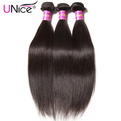 

UNICE HAIR Malaysian Straight Hair Extension 8-30 inches Natural Color Human Hair Bundles 100 Human Virgin Hair Weave