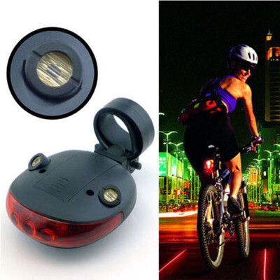 

Bike Lamp Light Safety Warning 5 LED Cycling Bicycle 7 flash models 2 Laser