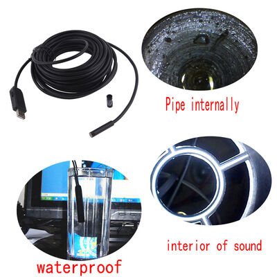 

15M 6LED USB Waterproof Endoscope Borescope Snake Inspection Camera 7MM