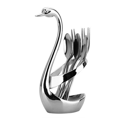 

US kitchen (maxcook) more fork fruit fork stainless steel seven-piece Swan Lake Series MCGC-TE007 (3 fruit fork +3 coffee more thick storage convenience