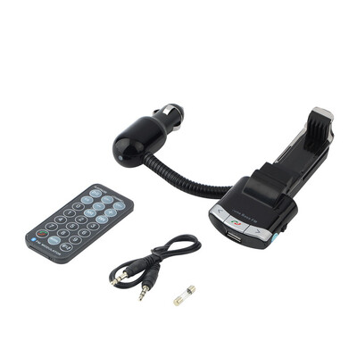

Bluetooth Handsfree FM Transmitter Car Kit Charger MP3 Player Smart Phone Holder