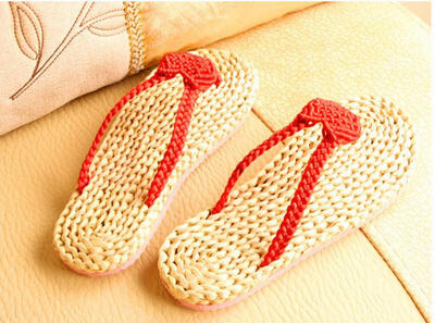 

Summer ladies handmade sandals Corn leather sandals Slippers Flip-flops Casual shoes