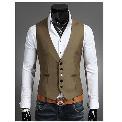 

2018 New Fashion Spring And Autumn Men Tide Korean Slim Plus gentleman Vest Mens Jacket Suit Vest For Men M-5XL Suit Accessories