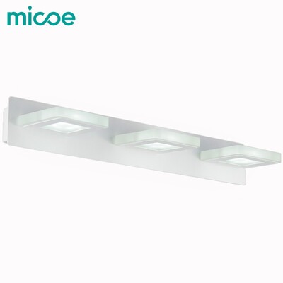 

Micoe LED простой и современный 8w12w зеркало свет металлический корпус лампы акрил водонепроницаемый противотуманная маска 220V