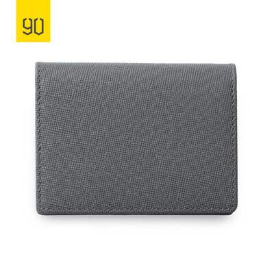 

Xiaomi Mi Ecosystem 90FUN Краткий деловой случайный держатель карты Safiano Неподдельный кожаный мужчина женщин Вертикальный стиль