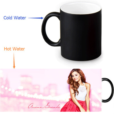 

Ариана Гранде 350 мл / 12 унций Круглая чаша с чаем с регенерацией тепла Чувствительные морфинг-кружки Волшебные чашки для чайных чашек