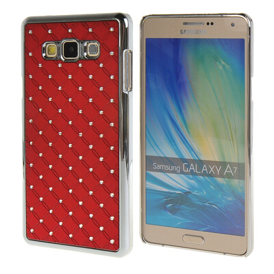 

MOONCASE Galsxy А7 Футляр Роскошные Chrome горный хрусталь Bling Звезда задняя крышка чехол для Samsung Galsxy A7 красный