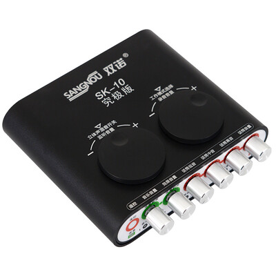 

Двойной Connaught SK-10 Профессиональная внешняя звуковая карта USB Звуковая карта Ноутбук Настольный конденсатор Пшеница Звуковая карта Под руководством Mai Computer K-free Drive Black