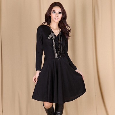 

Naixini Woman' Long Lines Irregular Light Gray Knit Dress Belt