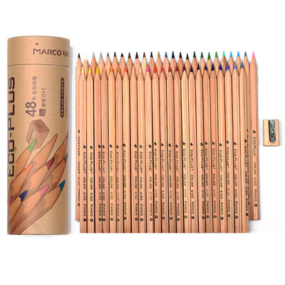 

Marco 6100-48CT 48 color pencil color pen color lead wood pen barrel