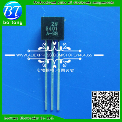 

100pcs/lot Free shipping in-line triode 2N5401 5401 TO-92 0.3A 150V PNP Original new Special sales