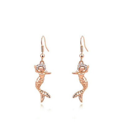 

Yoursfs® 18K Gold Plated Crystal Mermaid Hook Earrings Women's Fashion Jewelry