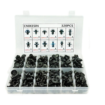 

CNIKESIN HZ09 320PCS Mixed Plastic Fasteners Auto Fender Bumper Cover Rivet Screw Retainer Clips For Honda Toyota Nissan