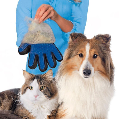 

True Touch Pet Bath Gloves Силикон Снимите грязь для волос и кисть для массажа