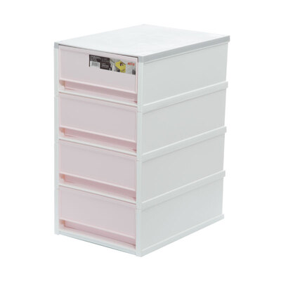 

Citylong drawer storage box plastic storage box desktop storage box office storage cabinet four layers 3050 red 10L 5070