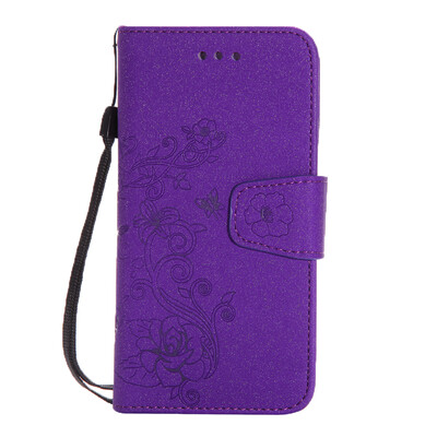 

iPhone 7 mobile phone shell flash pink rose Pressure flower card protection leather cover Apple 7S flash powder for iphone7 case