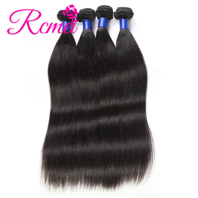 

Rcmei Hair 8A grade Brazilian Straight Virgin Human Hair 4 Bundles Human Hair Extension Natural Hair